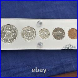 Gem 1955 Silver Proof Set In Brand New Vintage Capital Holder #BN125