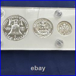 Gem 1955 Silver Proof Set In Brand New Vintage Capital Holder #BN125