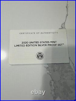 Gem 2020 S Limited Edition Silver Proof Set Exact Coins In Pics Box & COA