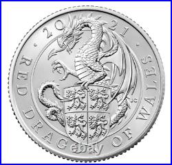 In Stock Queens Beast 2021 UK Quarter-Ounce Silver Proof 10 (Ten) Coin Set