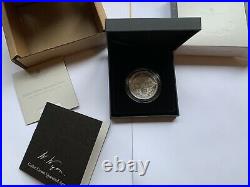 In hand 2021 GOTHIC CROWN SILVER PROOF 2oz Coin. The Great Engravers Wyon