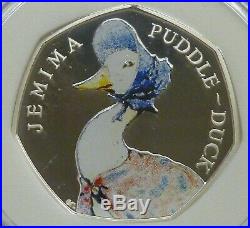 Jemima Puddle-Duck 2016 Royal Mint Sterling Silver Proof 50p Coin Beatrix Potter