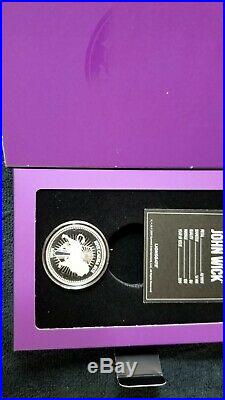 John Wick Silver 1oz silver proof coin. 1out a 100 minted. In original package