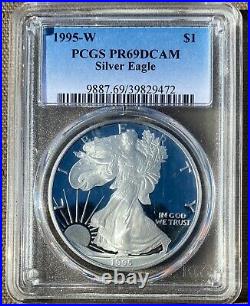KEY DATE 1995-W Proof Silver American Eagle PCGS PR69 DCAM-10th Anniversary Set