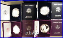 Large Dealer Estate lot American Eagle Proof silver sets Commemorative silver