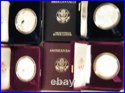 Large Dealer Estate lot American Eagle Proof silver sets Commemorative silver