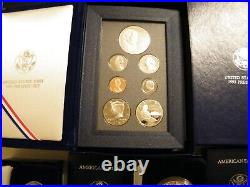 Large Dealer Estate lot American Eagle Proof silver sets Commemorative silver