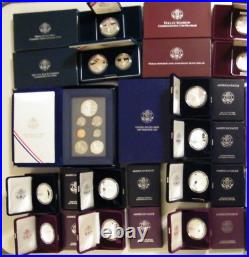 Large Dealer Estate lot American Eagle Proof silver sets Commemorative silver