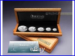 Libertad 1 1/2 1/4 1/10 1/20 oz. 999 fine silver Proof Set Mexico 2017 only 1000