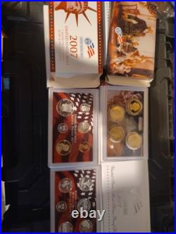 Lot Of 6-2007 Silver PROOF Sets Lot Of 6-2007 Silver PROOF Sets