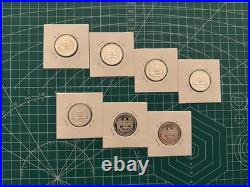 Lot Of 7 x Silver Proof GW Qtrs 1992-S Thru 1998-S Pristine 1.26 Ounces Silver