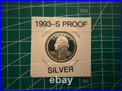 Lot Of 7 x Silver Proof GW Qtrs 1992-S Thru 1998-S Pristine 1.26 Ounces Silver