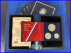 Lot Of 9 United States Mint Silver Proof Sets, Dates in Description