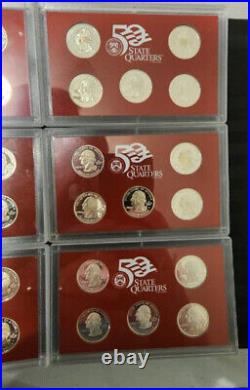 Lot Of United States Mint 50 State Quarters Silver Proof Set 1999 2002 05 06 07