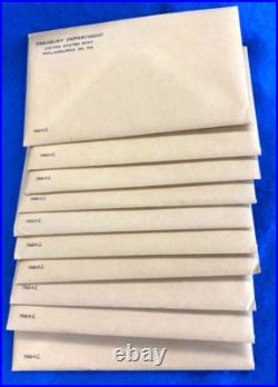 Lot TEN 1960 U. S. Silver Proof Five Coin Sets Sealed Never Opened