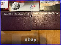 Lot of 30 1992-2022 US Mint Silver Proof Sets And 90/91 Proof Sets. No 2021 Set