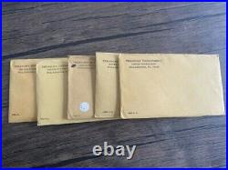 Lot of (5) 1960-64 Silver US Mint Proof Sets in Sealed/Unopened Envelopes in OGP