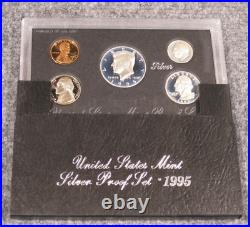 Lot of 5 1995-S Government Issued Silver Proof Set 5 coins each set