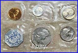 Lot of 5 Proof Sets 1957-1961 All Original 1960 Small Date