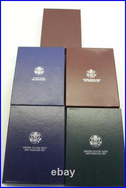 Lot of 5 US Prestige Proof Sets 90% Silver $1 1984, 86, 92, 93 & 95 OGP&COA #47 Lot of 5 US Prestige Proof Sets 90% Silver $1 1984, 86, 92, 93 & 95 OGP&COA #47