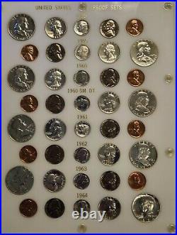 Lot of (8) 1958 1964 Silver Proof Sets SPS inc 1960 Small Date Capital Holder