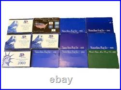 Mixed Lot 12 US Mint Proof Sets 1968-2007 40% Silver Halves State Quarters OGP