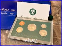 Mixed Lot 12 US Mint Proof Sets 1968-2007 40% Silver Halves State Quarters OGP