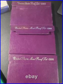 Multiple Year US Mint Proof Sets 7 Years