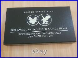 % NGC PF70 2021 Reverse Proof American Silver Eagle Designer 2 Set FDOI FDI 35TH