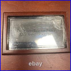 PCS The Silver Reverse Proof 50th Anniversary Set With Glass Display Case 10 Coins