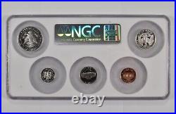PF70 UCAM 1997-S 5 Coin Silver Proof Set Graded NGC 9884