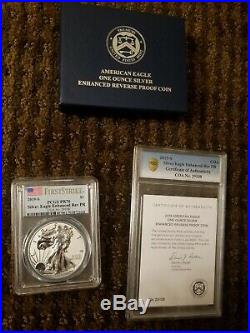 PR70 Graded American Eagle 2019 One Ounce Silver ENHANCED REVERSE Proof S Dollar