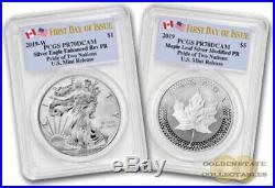 PRESALE 2019 2 COIN SET- Pride of Two Nations Set PCGS PR70DCAM FDOI AMERICAN