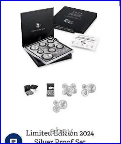 PRESALE 2024 S Limited Edition US Silver Proof Set SHIPS STR8 FROM MINT 2 U