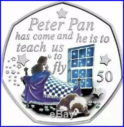 Peter Pan Silver Proof Coloured 50p Set 2019 Ltd. Edition. Low Coa 107