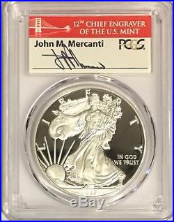 Presale 2017 S Proof Silver Eagle Pcgs Pr70 Mercanti From Limited Edition Set