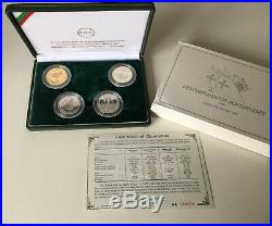 Prestige Portuguese Proof Set 1988 Gold, Silver, Platinum & Palladium Coins COA