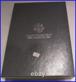 Prestige Proof Set 1987 1990 1991 3 Sets Silver Dollar U. S. Mint COA Box