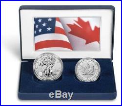 Pride of Two Nations Limited Edition Set 2019 W Enhanced Rev Pr Silver Eagle &