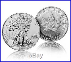 Pride of Two Nations Limited Edition Set 2019 W Enhanced Rev Pr Silver Eagle &