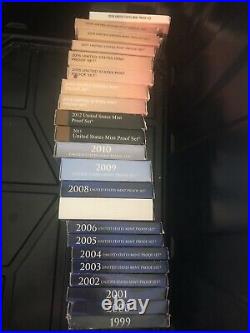 Proof set collection 1952-2020 silver proof sets 1992-2021 mint sets 1968-2020 +