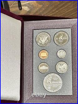 RARE 1996 S Prestige Proof Set 90% Silver Dollar. 7 Coins WithCOA