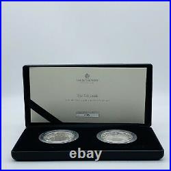 Rare 2021 Royal Mint Silver Proof & Frosted Proof 1oz Britannia £2 Twin Coin Set