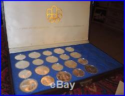 Reduced 1976 OLYMPIC SILVER SET 20 Coins 21 OZ PROOF Sealed + original box INFO