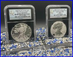 Rev Proof Enhance Finish 2013 W $1 Silver Eagle Set SP/PF69 Silver Star SPOTLESS