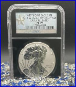 Rev Proof Enhance Finish 2013 W $1 Silver Eagle Set SP/PF69 Silver Star SPOTLESS