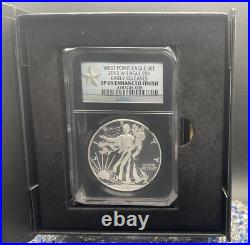 Rev Proof Enhance Finish 2013 W $1 Silver Eagle Set SP/PF69 Silver Star SPOTLESS