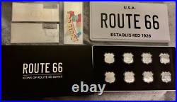 Route 66 Silver 8-coin Set with extras AND Rt 66 BOOK Route 66 Silver 8-coin Set with extras AND Rt 66 BOOK
