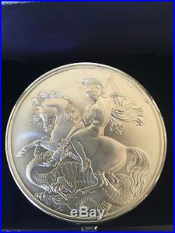 Royal Mint St George And The Dragon Hallmarked Silver Boxes Set 1/500 RARE