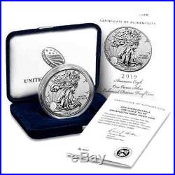 SF Mint 1oz 2019-S 999 AM. SILVER EAGLE ENHANCED REVERSE PROOF $1 COIN withCOA